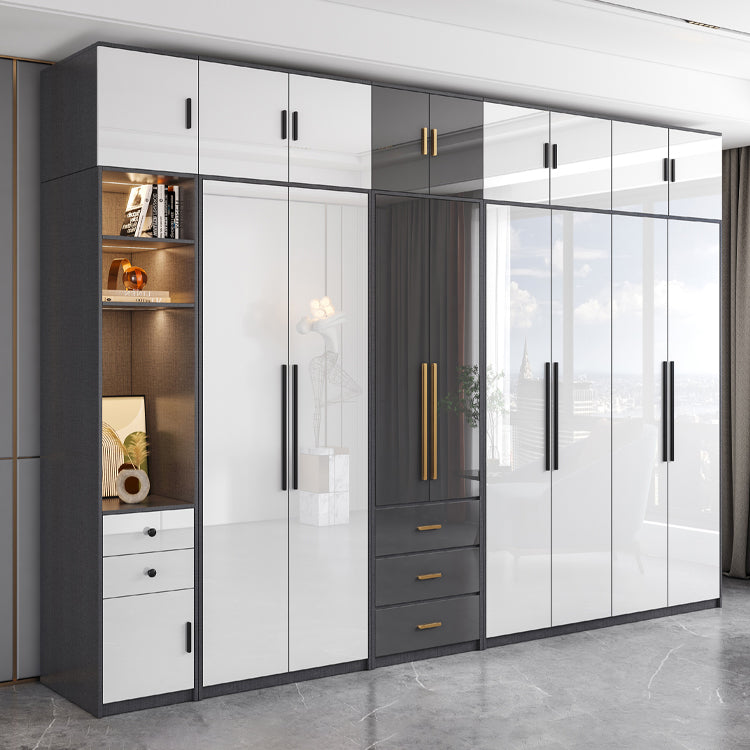 Hinged Wardrobe Armoire Modern Wooden Wardrobe Closet for Home