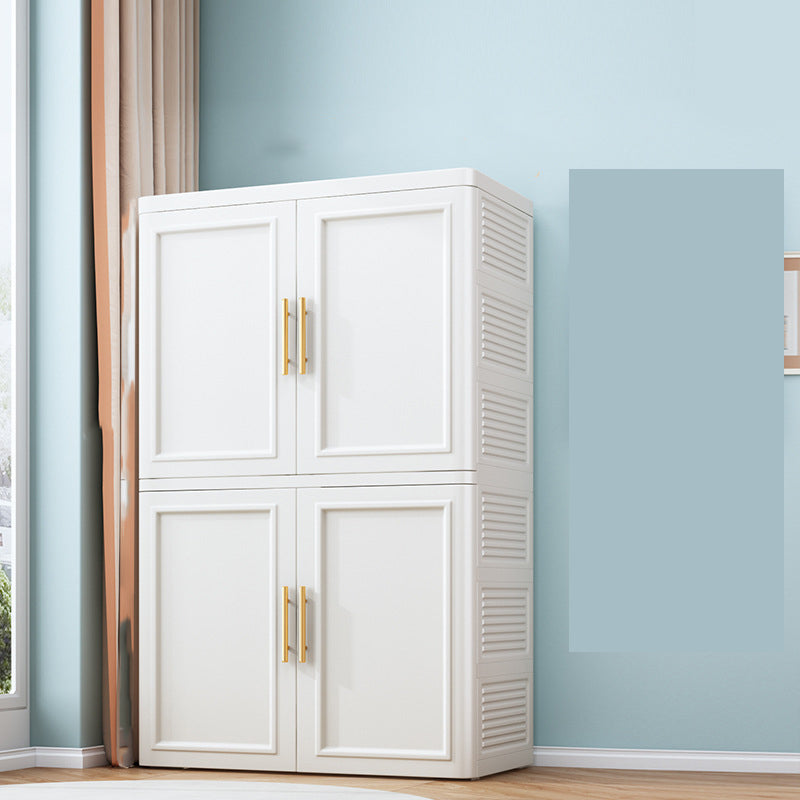 Armario de plástico Gabinete con armario con bisagras de varillas de prenda