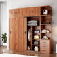 Contemporary Wardrobe Closet with Garment Rod Wooden Wardrobe Cabinet