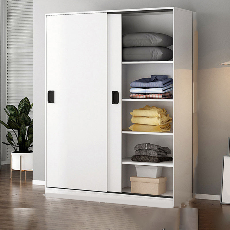 Contemporary Wardrobe Closet with Garment Rod Wooden Wardrobe Cabinet