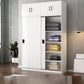 Contemporary Wardrobe Closet with Garment Rod Wooden Wardrobe Cabinet