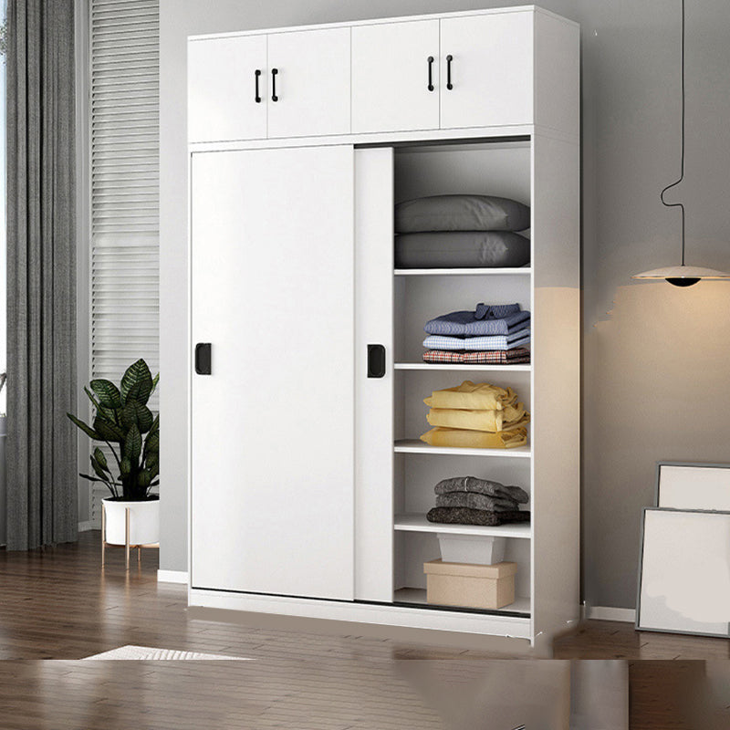 Contemporary Wardrobe Closet with Garment Rod Wooden Wardrobe Cabinet