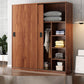 Contemporary Wardrobe Closet with Garment Rod Wooden Wardrobe Cabinet