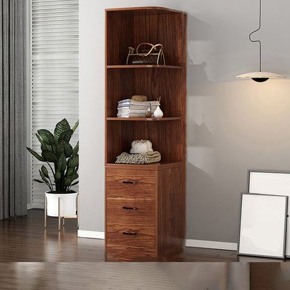 Contemporary Wardrobe Closet with Garment Rod Wooden Wardrobe Cabinet