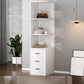 Contemporary Wardrobe Closet with Garment Rod Wooden Wardrobe Cabinet