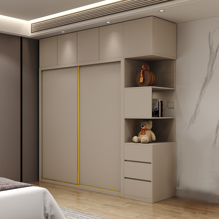 Contemporary Wardrobe Armoire Engineered Wood Wardrobe Cabinet