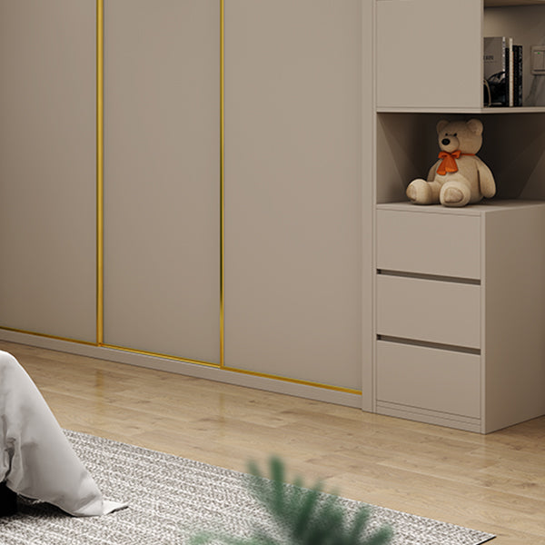 Contemporary Wardrobe Armoire Engineered Wood Wardrobe Cabinet