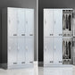 Modern Chrome Storage Cabinet for Bathroom Metal Cabinet with Hinged Doors Clearhalo 'Armoires & Wardrobes' 'armoires_wardrobes' 'Bedroom Furniture' 'furn' 'furn_armoires_wardrobes' 'Furniture' 6723021