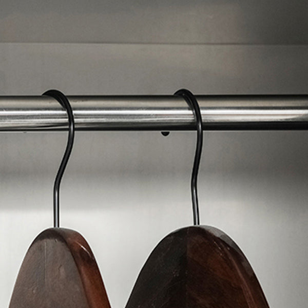 Modern Chrome Storage Cabinet for Bathroom Metal Cabinet with Hinged Doors Clearhalo 'Armoires & Wardrobes' 'armoires_wardrobes' 'Bedroom Furniture' 'furn' 'furn_armoires_wardrobes' 'Furniture' 6723025