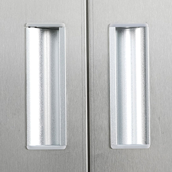 Modern Chrome Storage Cabinet for Bathroom Metal Cabinet with Hinged Doors Clearhalo 'Armoires & Wardrobes' 'armoires_wardrobes' 'Bedroom Furniture' 'furn' 'furn_armoires_wardrobes' 'Furniture' 6723028