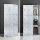 Modern Chrome Storage Cabinet for Bathroom Metal Cabinet with Hinged Doors Clearhalo 'Armoires & Wardrobes' 'armoires_wardrobes' 'Bedroom Furniture' 'furn' 'furn_armoires_wardrobes' 'Furniture' 6723030