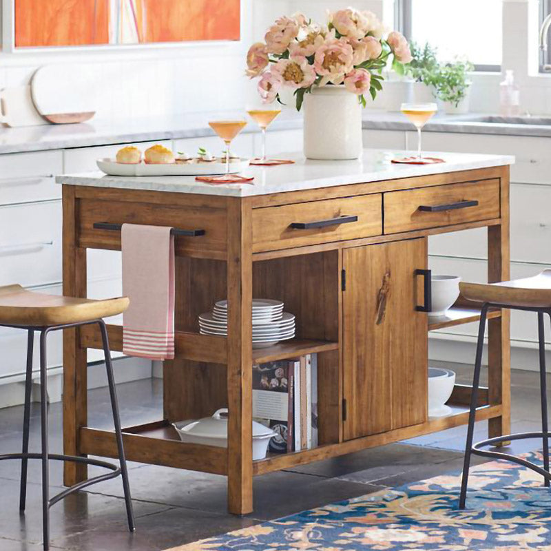 Modern Kitchen Island Table with Storage Cabinet Home Dining Kitchen Island Clearhalo 'furn' 'furn_kitchen_islands_carts' 'Furniture' 'Kitchen & Dining Furniture' 'Kitchen Islands & Carts' 'kitchen_islands_carts' 6725252