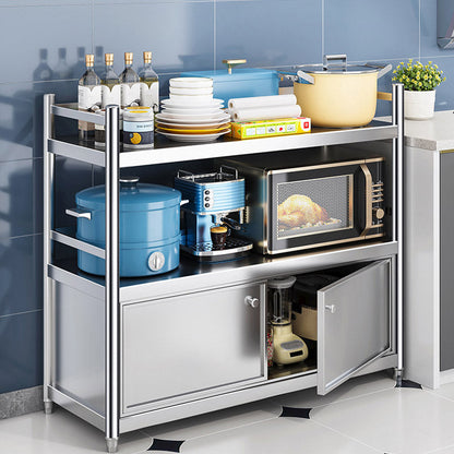 Mesa de preparación de acero inoxidable Carreto de cocina Carreting en plata