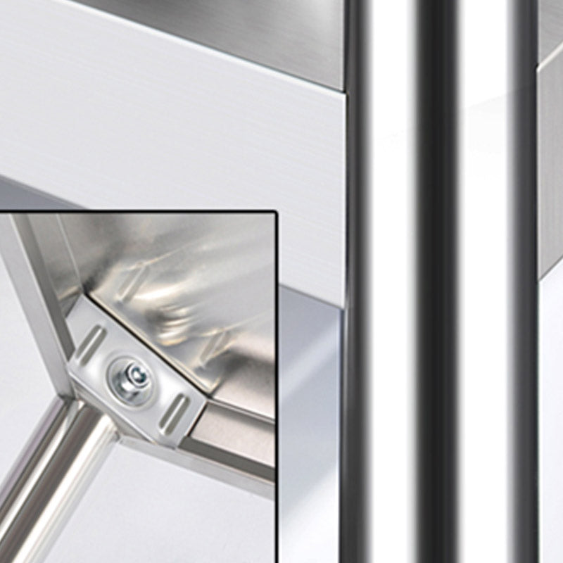 Mesa de preparación de acero inoxidable Carreto de cocina Carreting en plata