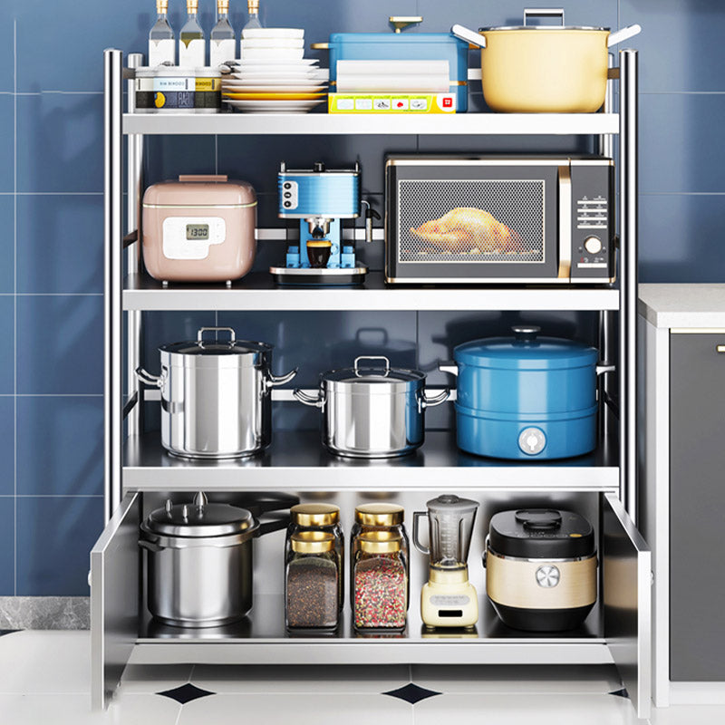 Mesa de preparación de acero inoxidable Carreto de cocina Carreting en plata