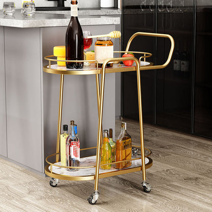 Tavolo da preparazione sala da pranzo in gambe oro carrello da cucina con ruote