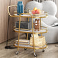Tavolo da preparazione sala da pranzo in gambe oro carrello da cucina con ruote