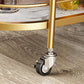 Tavolo da preparazione sala da pranzo in gambe oro carrello da cucina con ruote