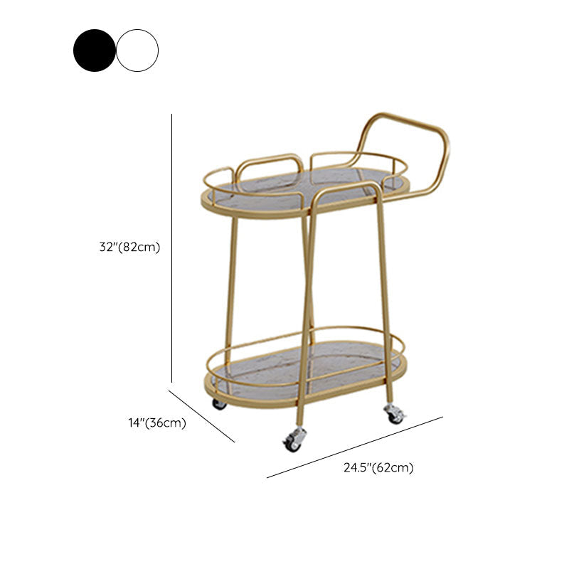 Tavolo da preparazione sala da pranzo in gambe oro carrello da cucina con ruote