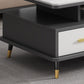 Slate Coffee Table Rectangle Glam Cocktail Table with 4 Legs Clearhalo 'Coffee & Accent Tables' 'Coffee Tables' 'coffee_tables' 'furn' 'furn_coffee_tables' 'Furniture' 'Living Room Furniture' 6725499