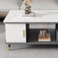 Slate Coffee Table Rectangle Glam Cocktail Table with 4 Legs Clearhalo 'Coffee & Accent Tables' 'Coffee Tables' 'coffee_tables' 'furn' 'furn_coffee_tables' 'Furniture' 'Living Room Furniture' 6725500