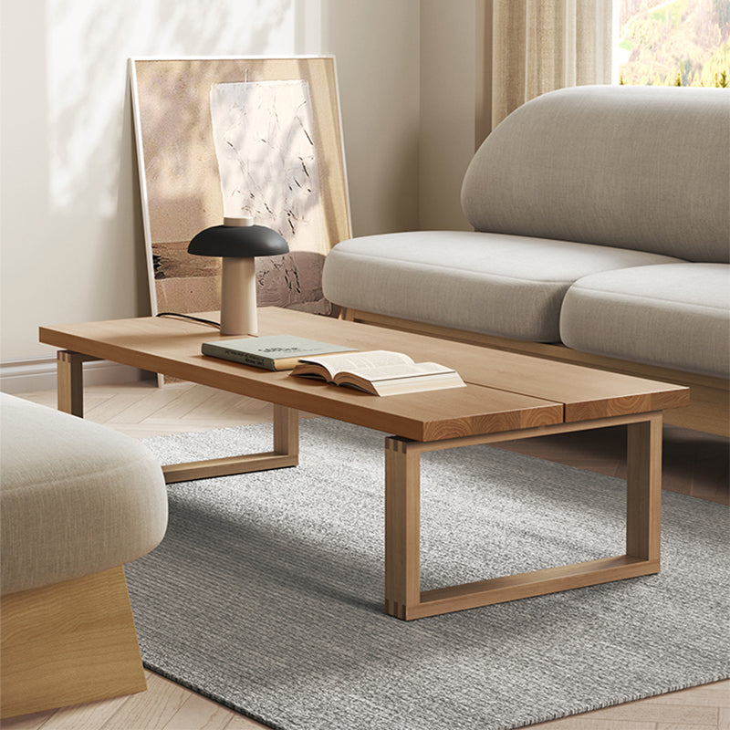 Sled Natural Coffee Table Set Rectangle Solid Wood Coffee Table Clearhalo 'Coffee & Accent Tables' 'Coffee Tables' 'coffee_tables' 'furn' 'furn_coffee_tables' 'Furniture' 'Living Room Furniture' 6725521