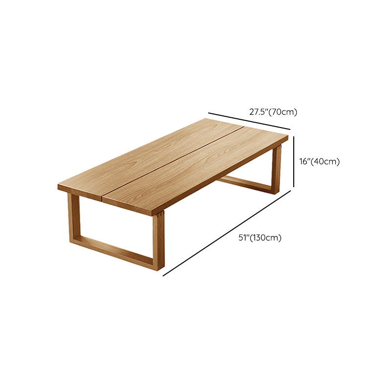 Sled Natural Coffee Table Set Rectangle Solid Wood Coffee Table Clearhalo 'Coffee & Accent Tables' 'Coffee Tables' 'coffee_tables' 'furn' 'furn_coffee_tables' 'Furniture' 'Living Room Furniture' 6725535