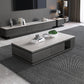 Modern Rectangle Coffee Table Set Espresso Wood Coffee Table with Drawers