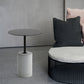 No Distressing End Table Set Modern Round Pedestal Concrete End Table