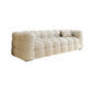 Nordic Biscuit Back Wool Sofa Tuxedo Arm 41.3"d Sofa in Cream 130"L x 41"W x 28"H Clearhalo 'furn' 'furn_sofas' 'Furniture' 'Living Room Furniture' 'Sofa' 'sofas' 6725630