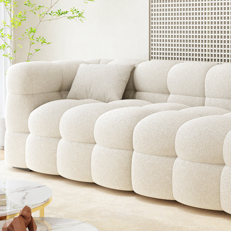 Nordic Biscuit Back Wool Sofa Tuxedo Arm 41.3"d Sofa in Cream Clearhalo 'furn' 'furn_sofas' 'Furniture' 'Living Room Furniture' 'Sofa' 'sofas' 6725633
