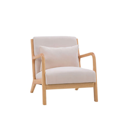 Divano in legno massiccio nordico divano a braccio quadrato a 3 posti con sedile a cuscino singolo