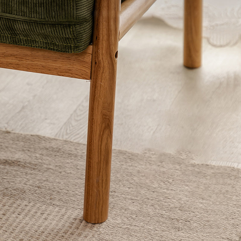 Divano in legno massiccio a 3 posti scandinavo sede a cuscino singolo con cuscini