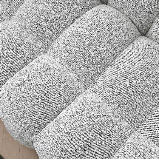 Beige and Gray Standard Seating Tuxedo Arm Sofa Biscuit Back for Apartment