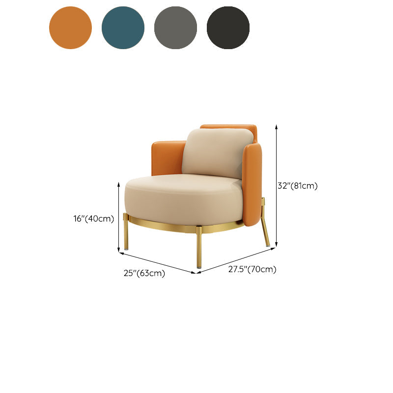 Tuxedo arm Standaard bankleer en ijzeren zitplaatsen in beige voor bonusruimte