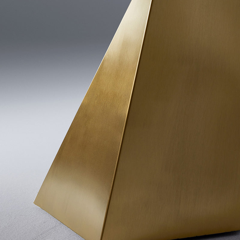 19.69" Tall Round Slate Side Table Luxurious Pedestal End Table