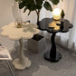 Contemporary Wood Side Table with Cloud Shap Top and 1 Leg Base Clearhalo 'Coffee & Accent Tables' 'End & Side Tables' 'end_side_tables' 'furn' 'furn_end_side_tables' 'Furniture' 'Living Room Furniture' 6725800