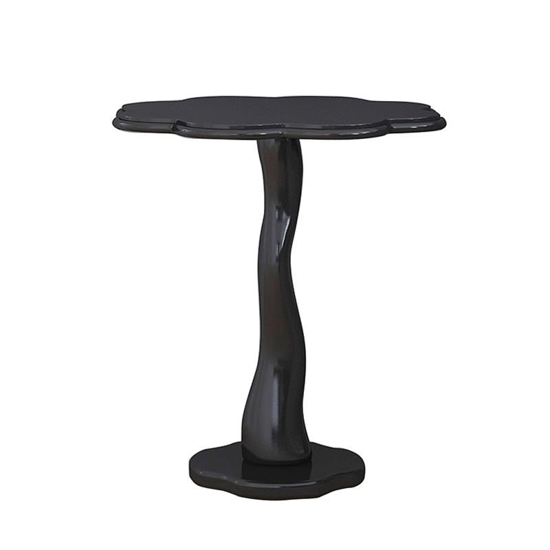 Contemporary Wood Side Table with Cloud Shap Top and 1 Leg Base Clearhalo 'Coffee & Accent Tables' 'End & Side Tables' 'end_side_tables' 'furn' 'furn_end_side_tables' 'Furniture' 'Living Room Furniture' 6725805