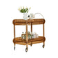 Wooden Side Table Tray Top Side End Table with Wheels in Brone Clearhalo 'Coffee & Accent Tables' 'End & Side Tables' 'end_side_tables' 'furn' 'furn_end_side_tables' 'Furniture' 'Living Room Furniture' 6725816