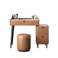 Modern 29.52 " H Slate Top Makeup Table with Drawers Vanity Stool