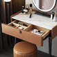 Modern 29.52 " H Slate Top Makeup Table with Drawers Vanity Stool