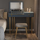 Glam 29.52" Height Wood Flip-top Dressing Table Make-up Vanity with Mirror