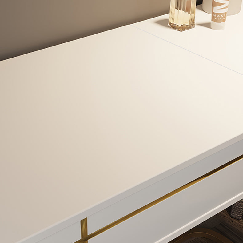 Glam 29.52" Height Wood Flip-top Dressing Table Make-up Vanity with Mirror