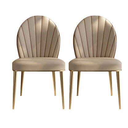 Glam gestoffeerde armloze eetkamerstoelen eetkamer Parsons stoel