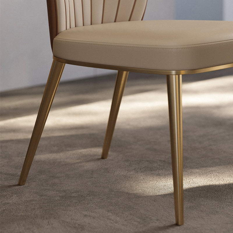 Glam gestoffeerde armloze eetkamerstoelen eetkamer Parsons stoel