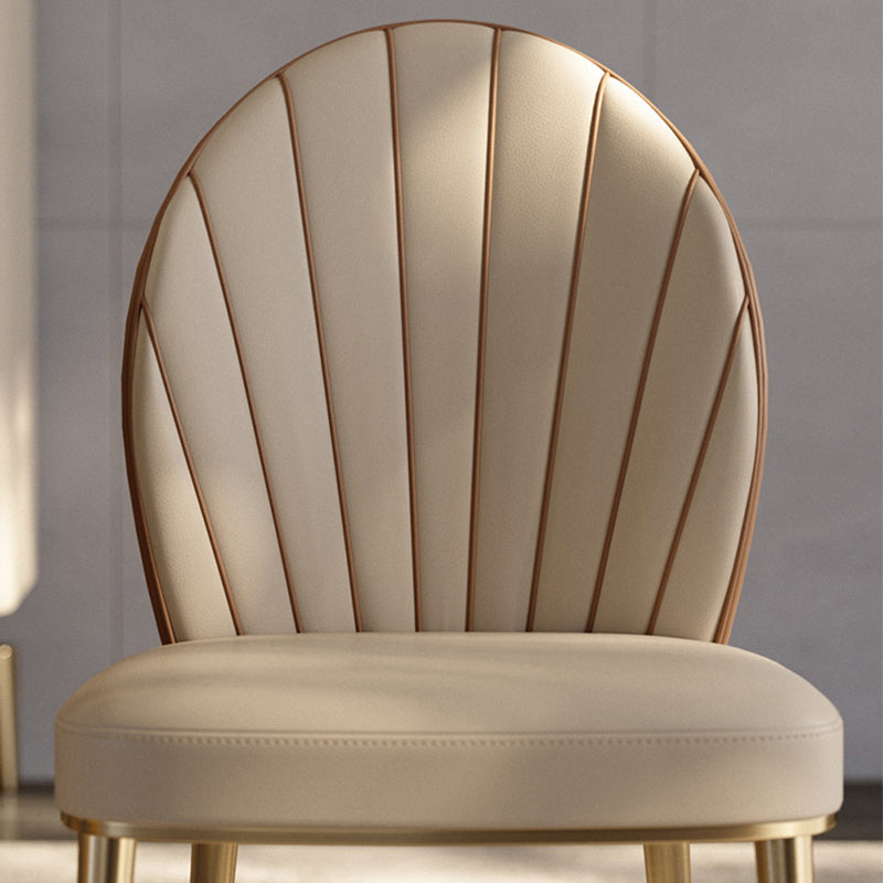 Glam gestoffeerde armloze eetkamerstoelen eetkamer Parsons stoel