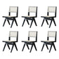 Wood Modern Dining Side Chair Cane Back Dining Chairs for Home Black 6 Piece Set Clearhalo 'Dining Chairs' 'Dining Tables & Seating' 'dining_chair' 'furn' 'furn_dining_chair' 'Furniture' 'Kitchen & Dining Furniture' 6726178
