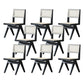 Wood Modern Dining Side Chair Cane Back Dining Chairs for Home Black 8 Piece Set Clearhalo 'Dining Chairs' 'Dining Tables & Seating' 'dining_chair' 'furn' 'furn_dining_chair' 'Furniture' 'Kitchen & Dining Furniture' 6726179