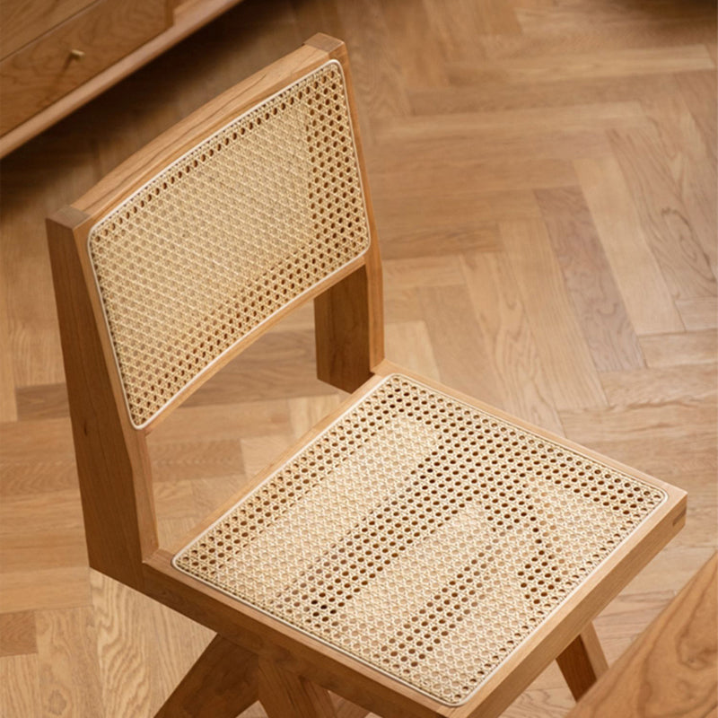 Wood Modern Dining Side Chair Cane Back Dining Chairs for Home Clearhalo 'Dining Chairs' 'Dining Tables & Seating' 'dining_chair' 'furn' 'furn_dining_chair' 'Furniture' 'Kitchen & Dining Furniture' 6726185