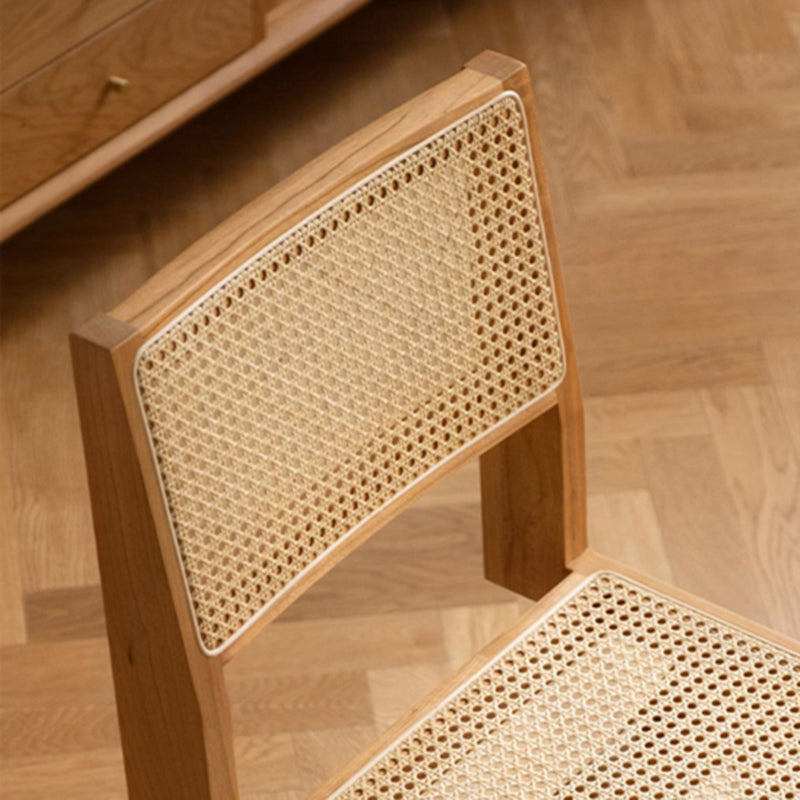 Wood Modern Dining Side Chair Cane Back Dining Chairs for Home Clearhalo 'Dining Chairs' 'Dining Tables & Seating' 'dining_chair' 'furn' 'furn_dining_chair' 'Furniture' 'Kitchen & Dining Furniture' 6726187